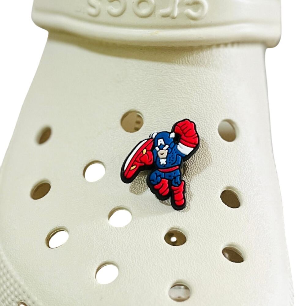 Croc Jibbitz | Captain America Marvel Avengers Shoe Charm | Cute Chibi Design